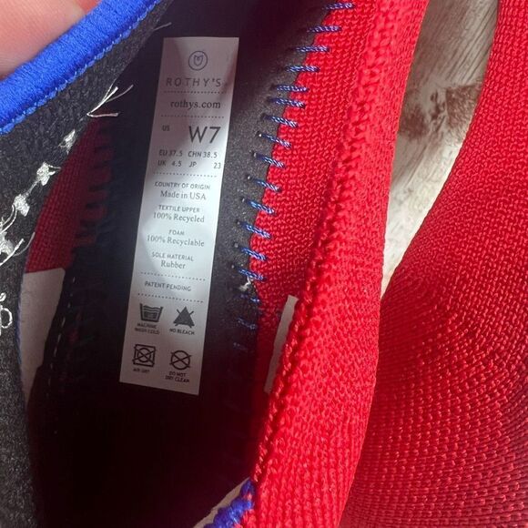 Rothy’s red low top slip‎ Ons Womens 7 - Picture 6 of 7